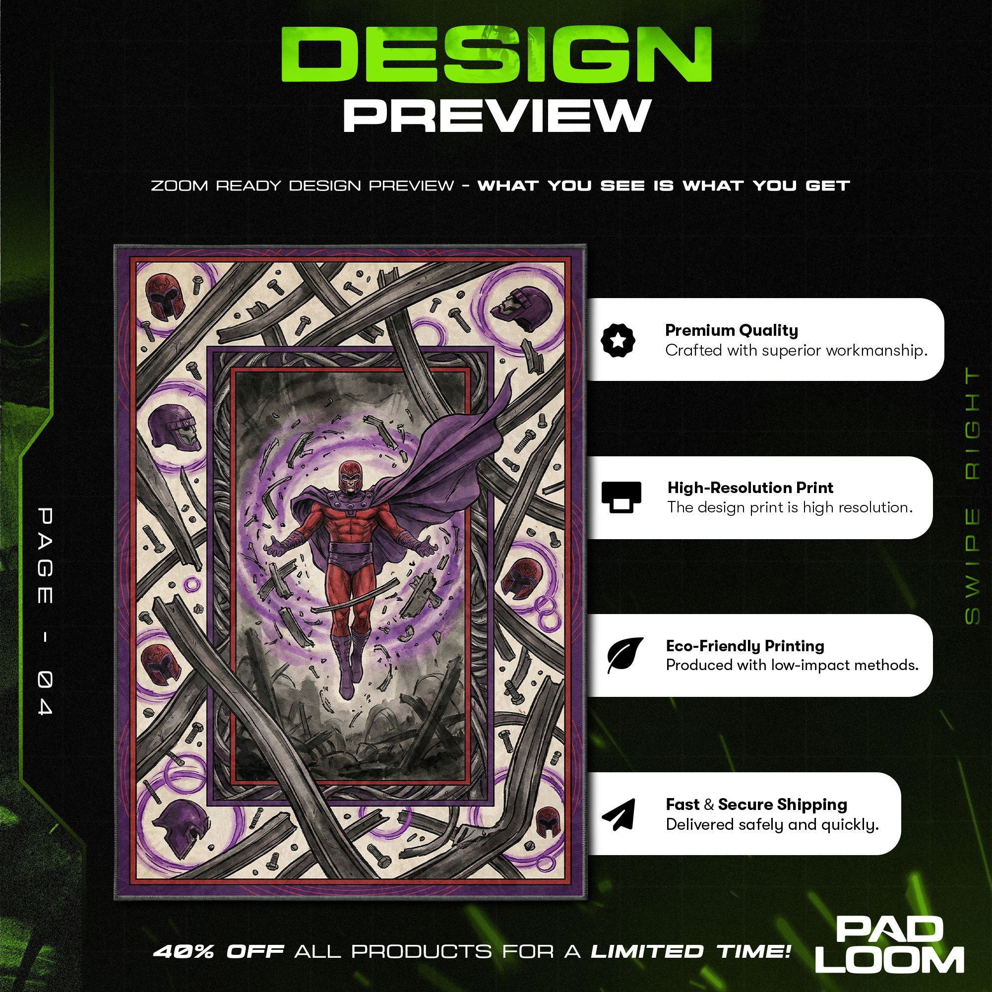 Chair character design printed on rug