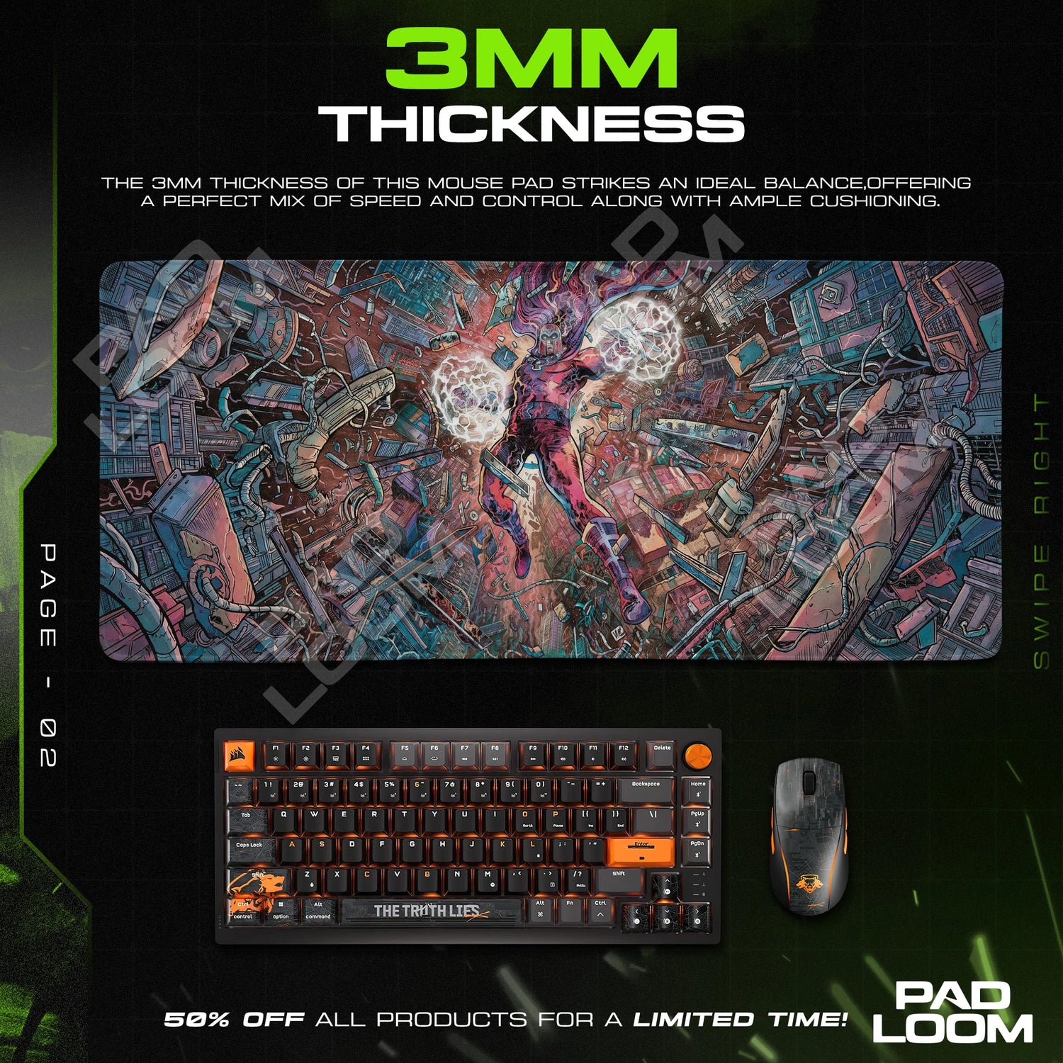 Magneto Scrapstorm Mouse Pad - X-Men Desk Mat