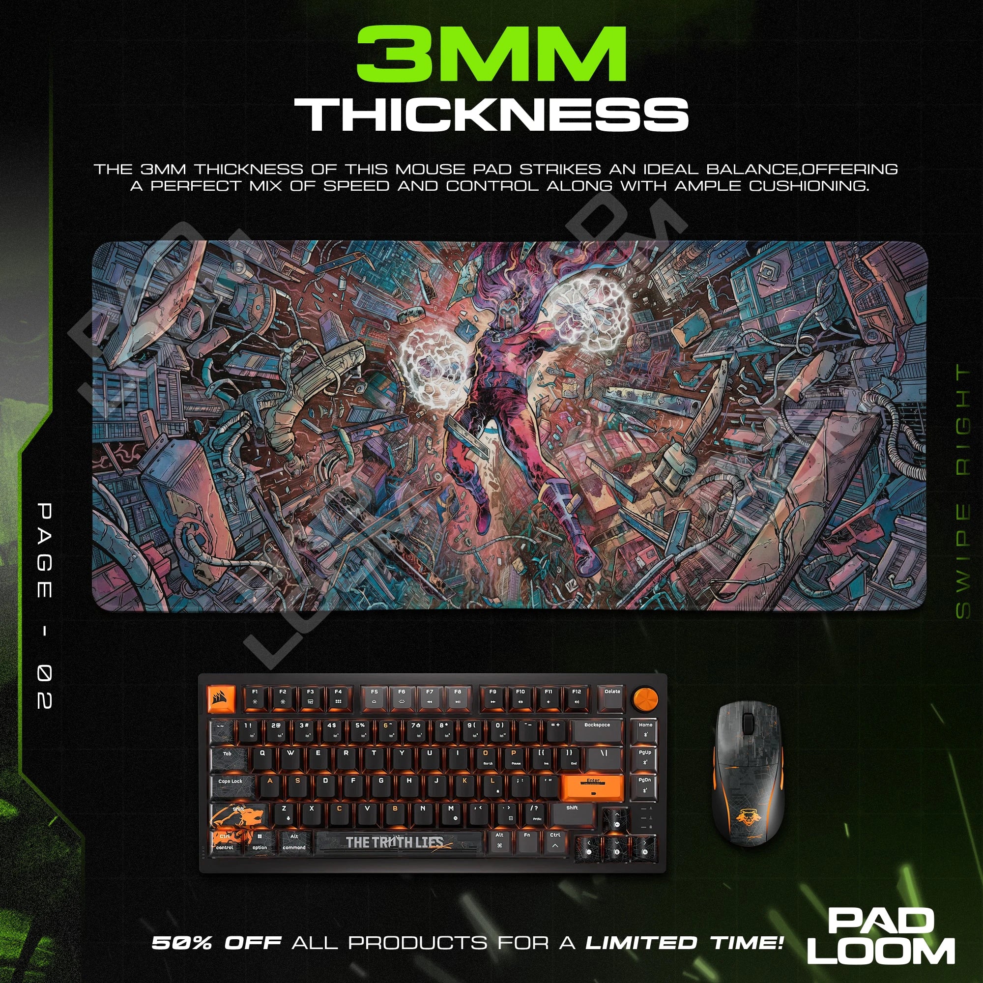 Magneto Scrapstorm Mouse Pad - X-Men Desk Mat