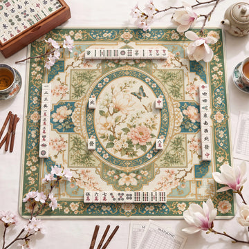 Magnolia Cameo Mahjong Mat – neoprene mah jongg table mat