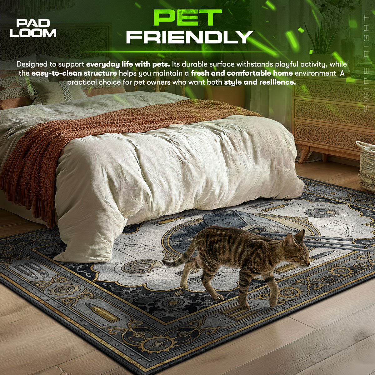 Main Battery Blueprint Rug - World of Warships Chair Mat