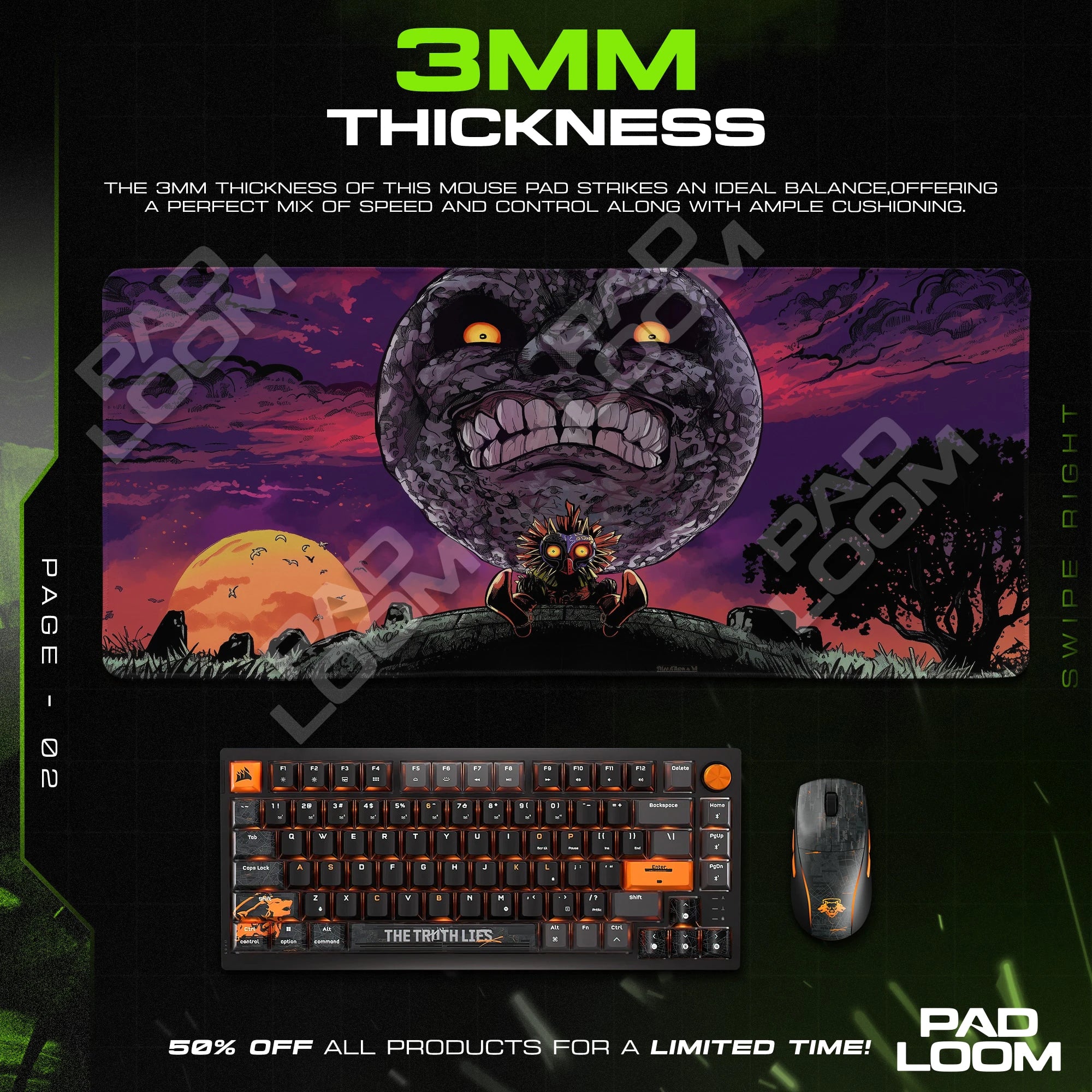 Majora's Mask Moonrise Mouse Pad - Zelda Desk Mat