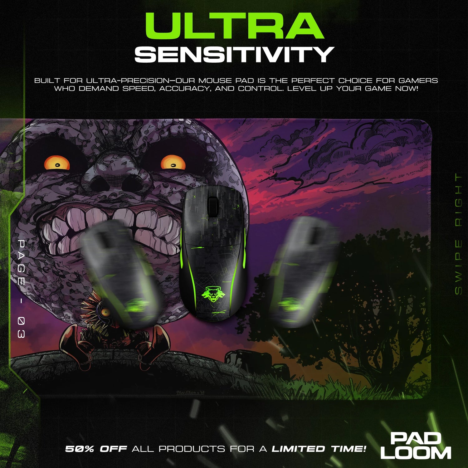 Majora's Mask Moonrise Mouse Pad - Zelda Desk Mat