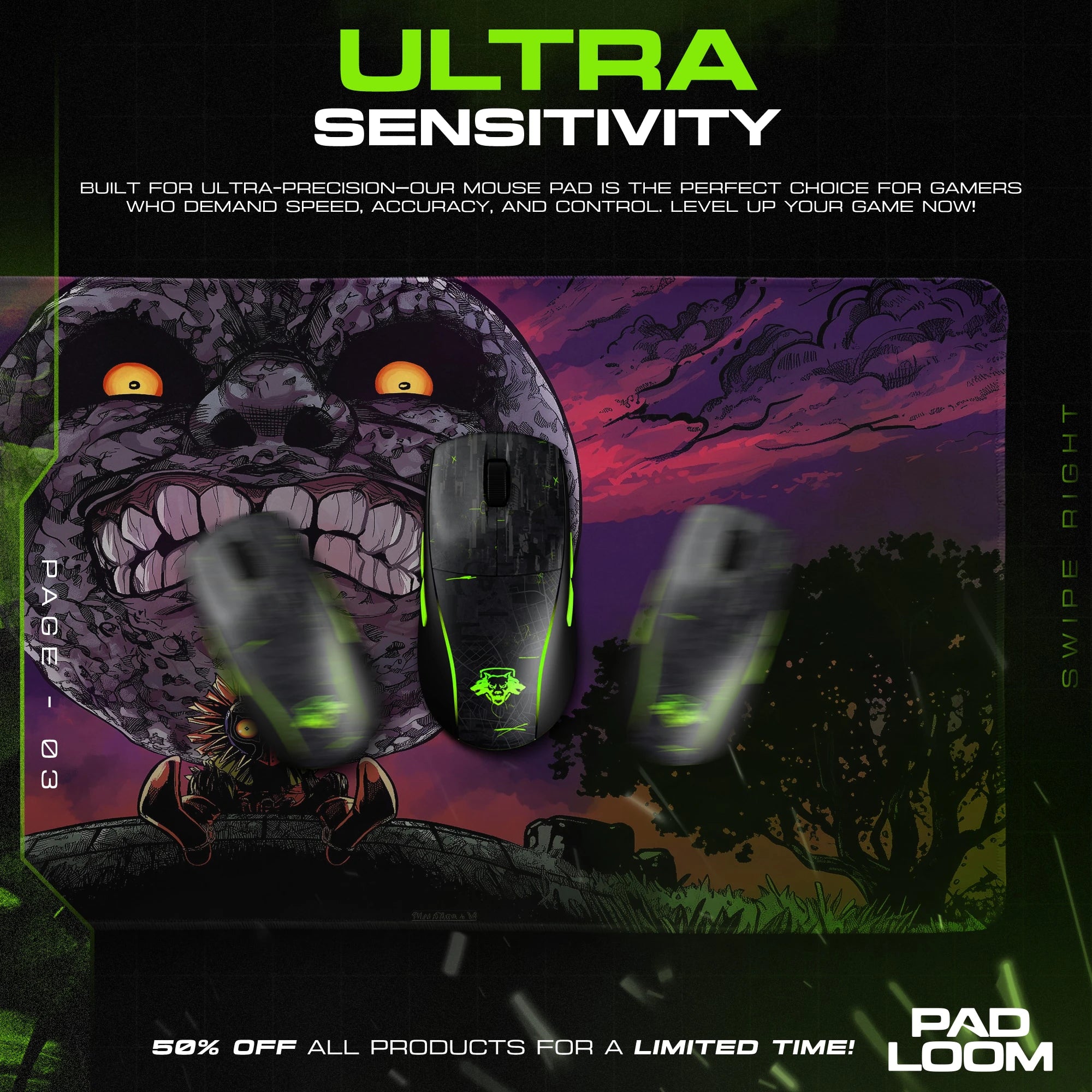 Majora's Mask Moonrise Mouse Pad - Zelda Desk Mat