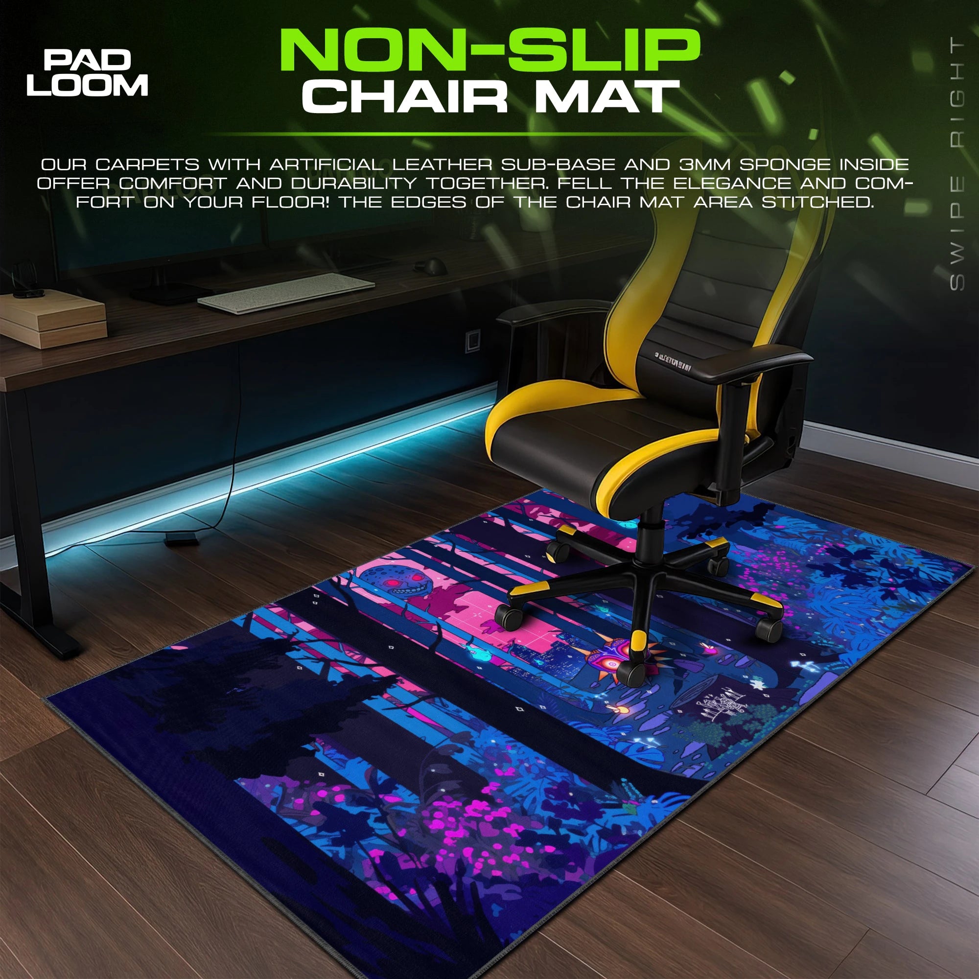 Majora's Mask Neon Woods Mouse Pad - Zelda Desk Mat