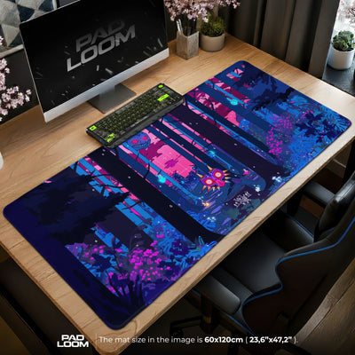 Majora's Mask Neon-Wald Mauspad - Zelda Schreibtischunterlage