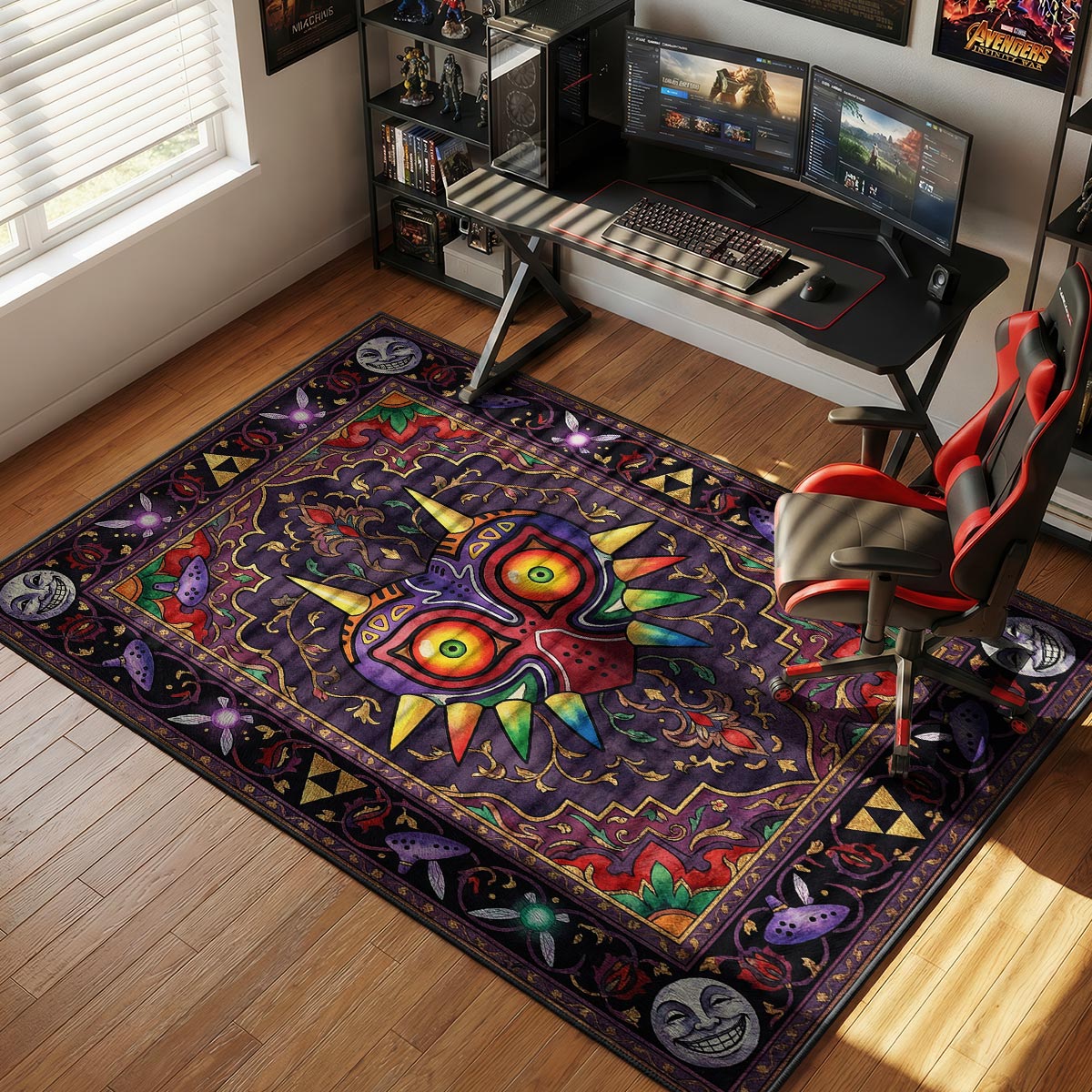 Majora's Mask Cursed Moon Legend Zelda Room rug — main product view