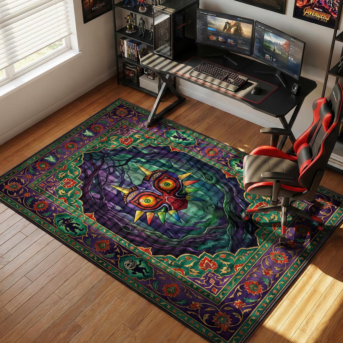 Majora's Mask Mystic Forest Rug - Zelda Chair Mat