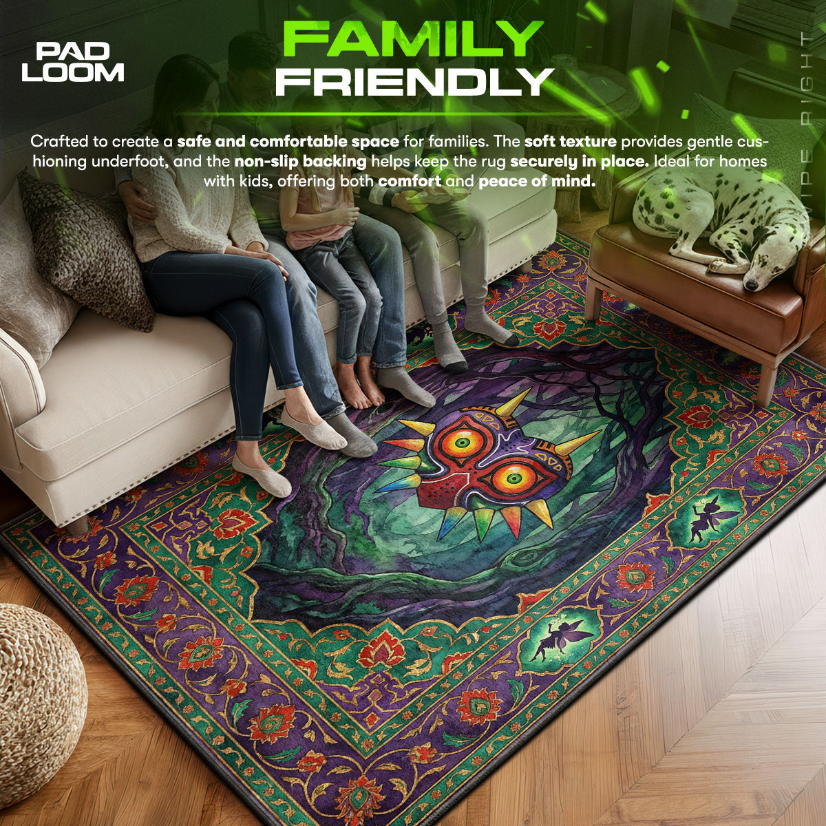 Majora's Mask Mystic Forest Rug - Zelda Chair Mat