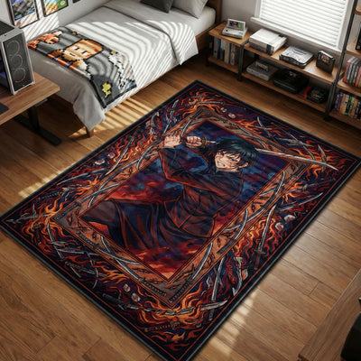 Maki Zenin Cursed Tool Rug - Jujutsu Kaisen Chair Mat