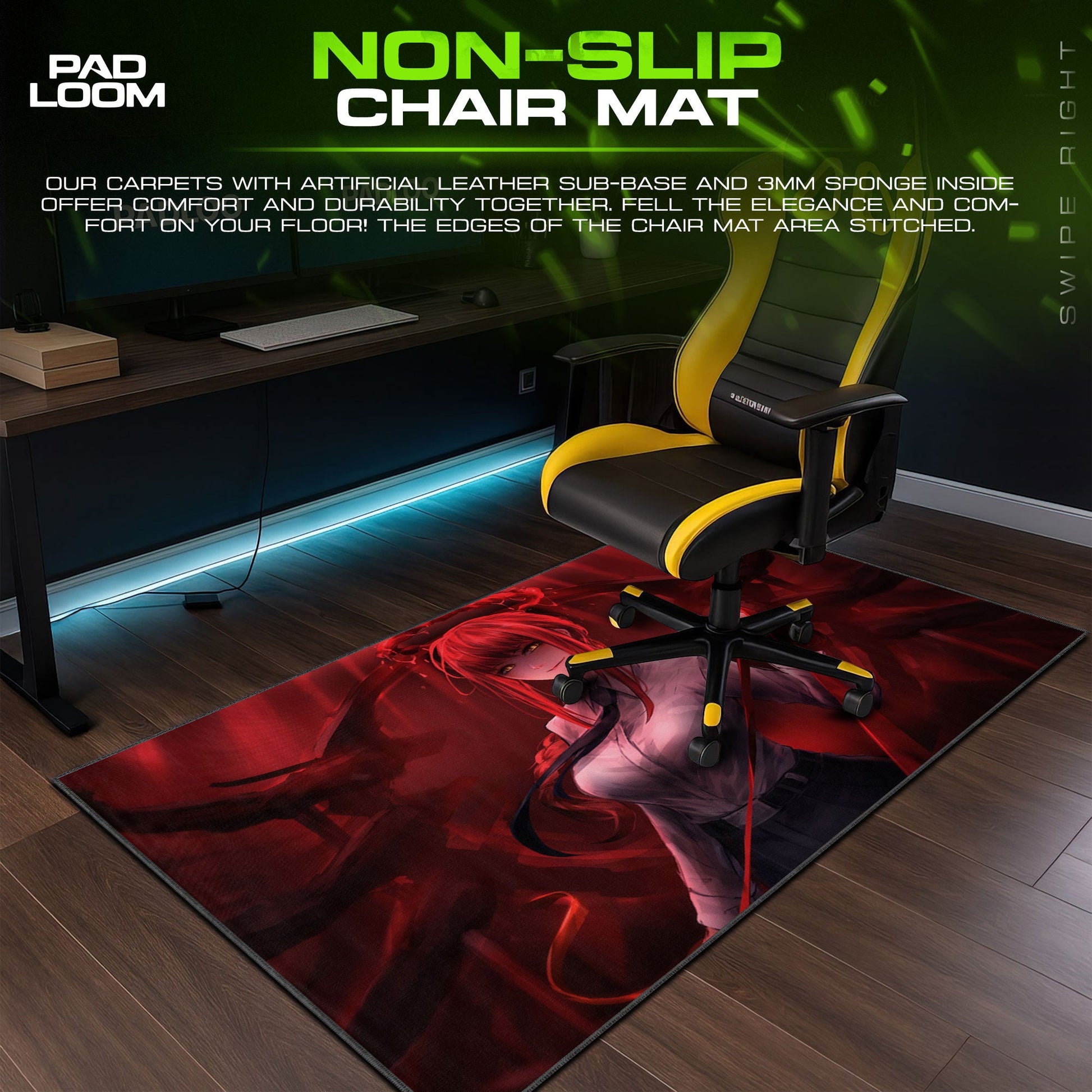 Makima Mouse Pad - Devil Control Anime Desk Mat Padloom