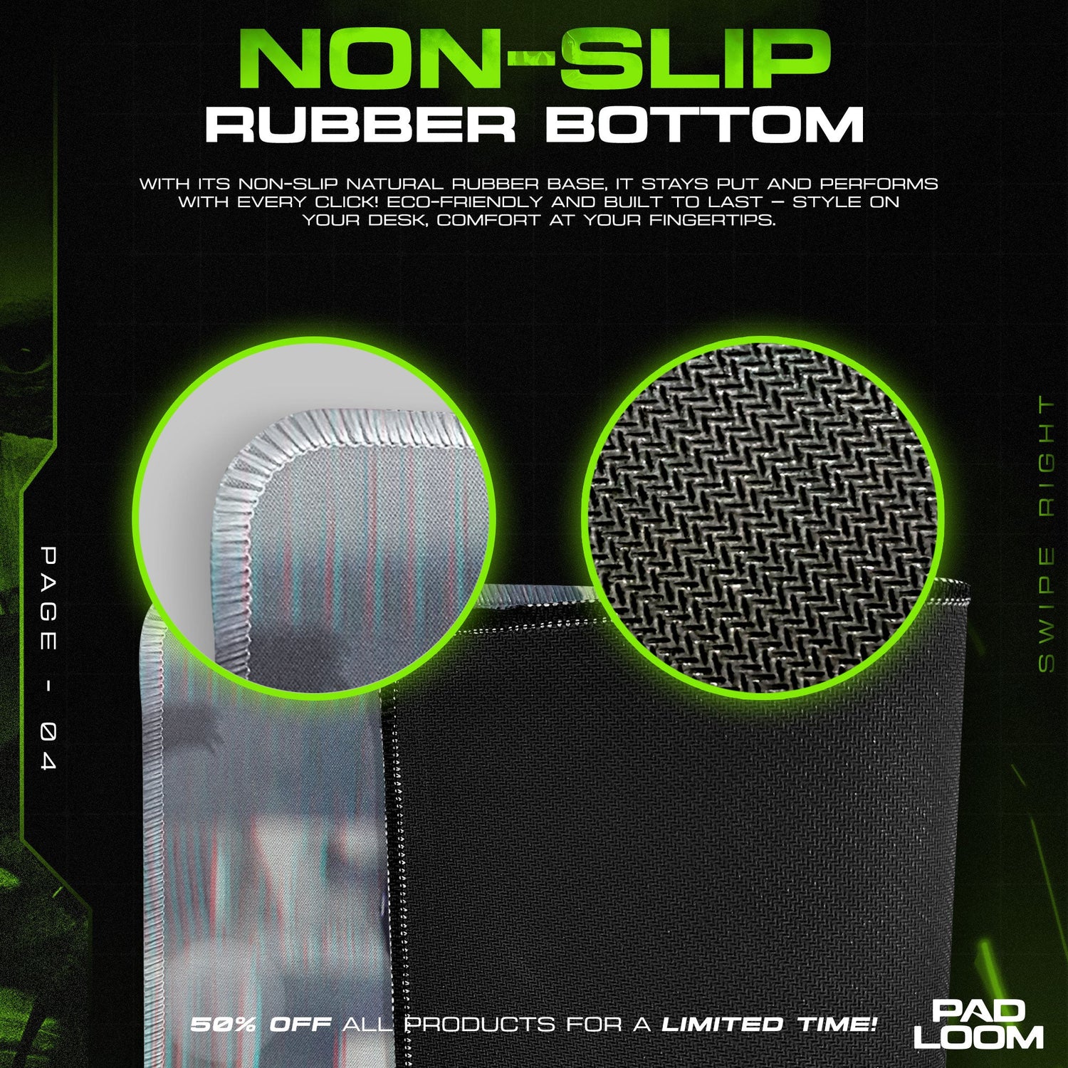 Makima Rooftop Mouse Pad - Dark City Anime Desk Mat Padloom