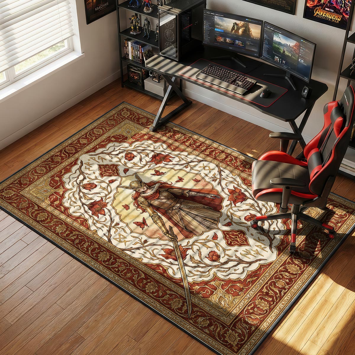 Malenia Royal Rune Rug - Elden Ring Chair Mat