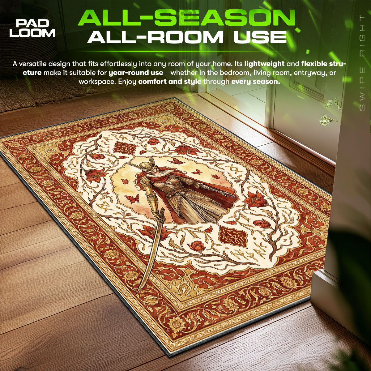 Malenia Royal Rune Rug - Elden Ring Chair Mat