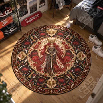 Malenia Scarlet Round Rug - Elden Ring Chair Mat