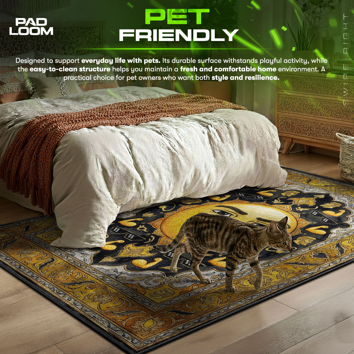 Man Face Chad Mode Rug - Roblox Chair Mat