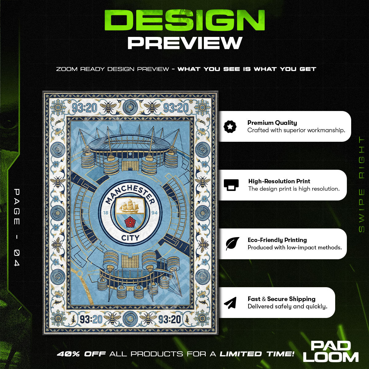 Streetwear character design printed on rug