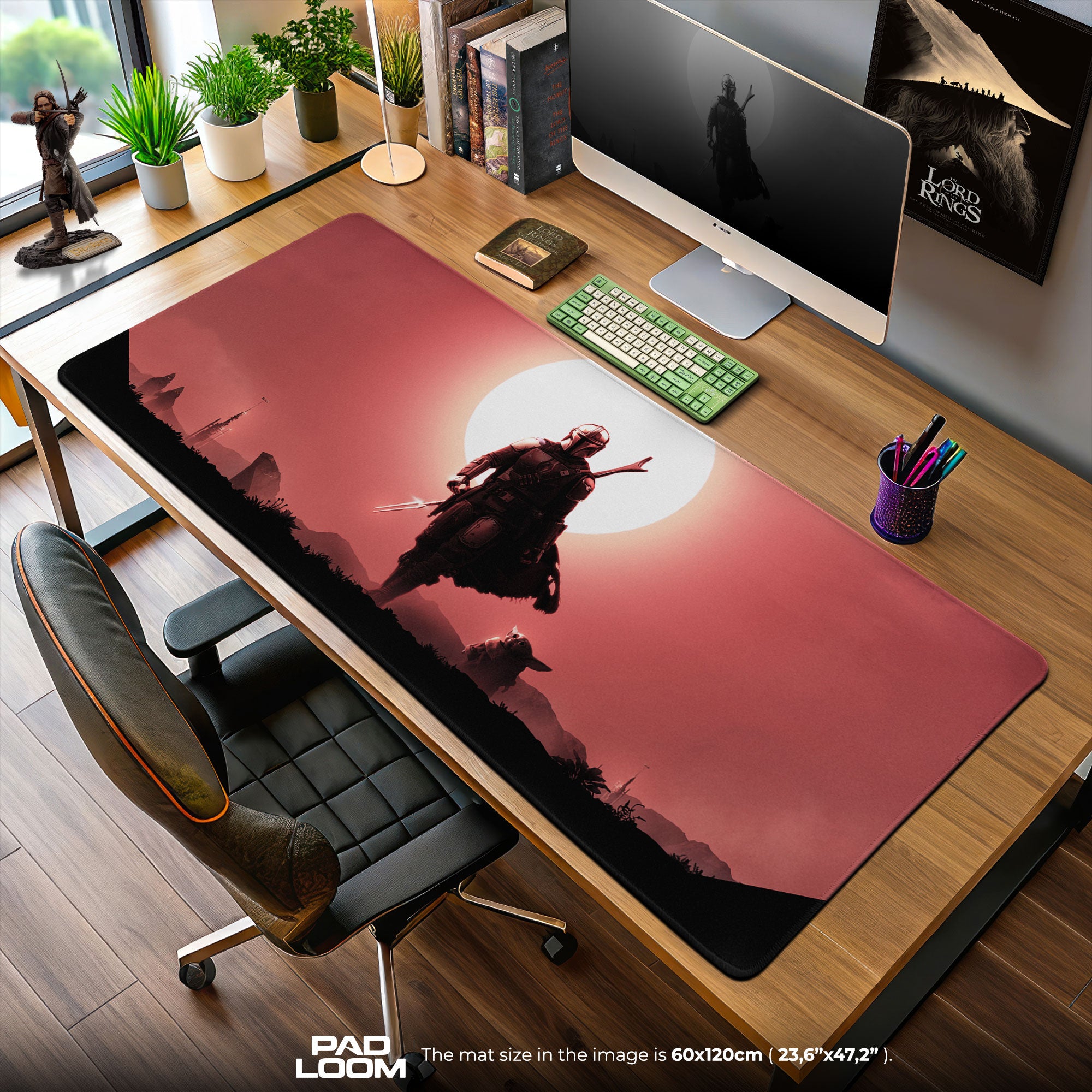 Mandalorian Sunset Mauspad, Star Wars Gamer Schreibtischmatte