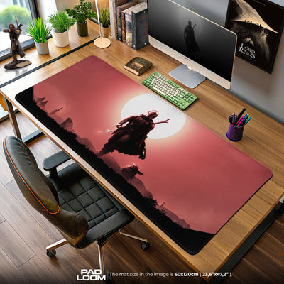 Mandalorian Sunset Mouse Pad, Star Wars Gamer Desk Mat
