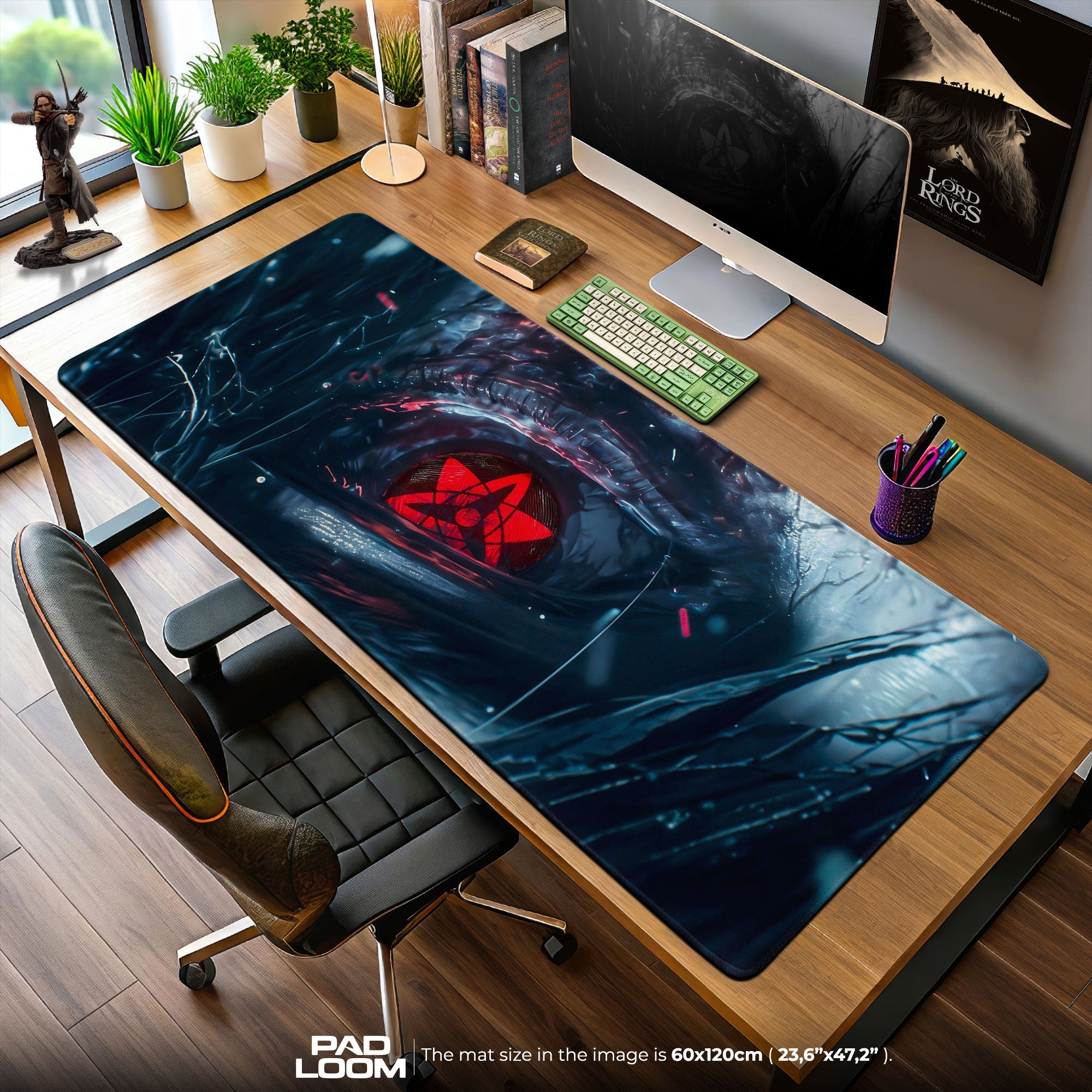 Mangekyo Sharingan Mouse Pad - Eternal Vision Anime Desk Mat Padloom