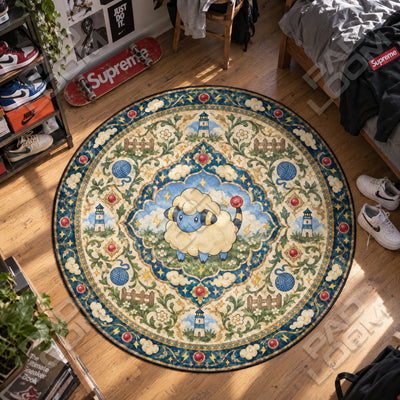 Mareep Lighthouse Round Rug - Pokemon Chair Mat