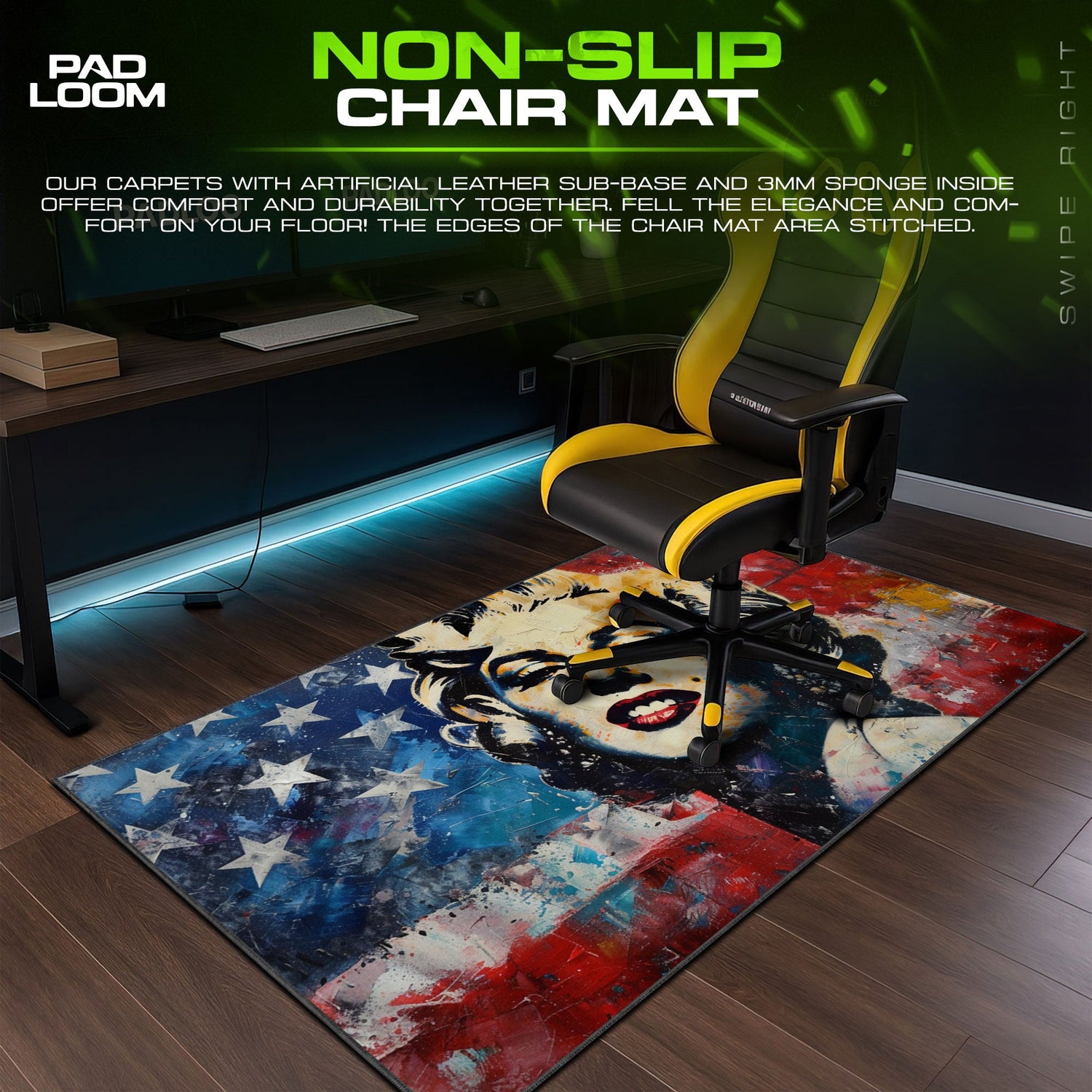 Marilyn Monroe Pop Art Mouse Pad, Iconic Artistic Desk Mat Padloom