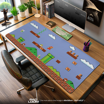 Mario Classic Level Mouse Pad, Retro Game Desk Mat