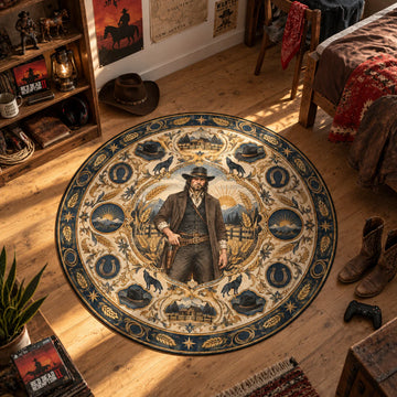 Marston Sunrise Round Rug - Red Dead Redemption Chair Mat