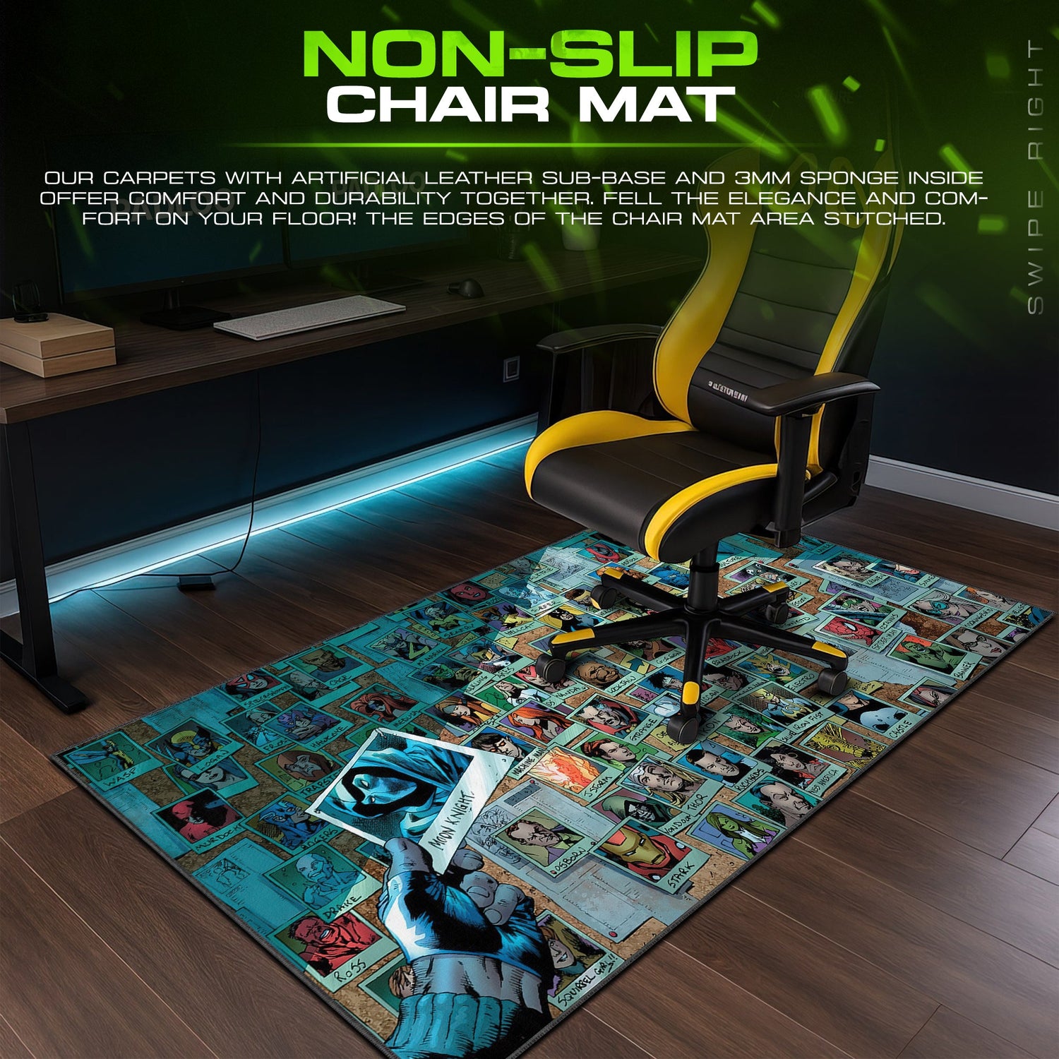 Marvel Character Board Mouse Pad – Superhero Desk Mat Padloom