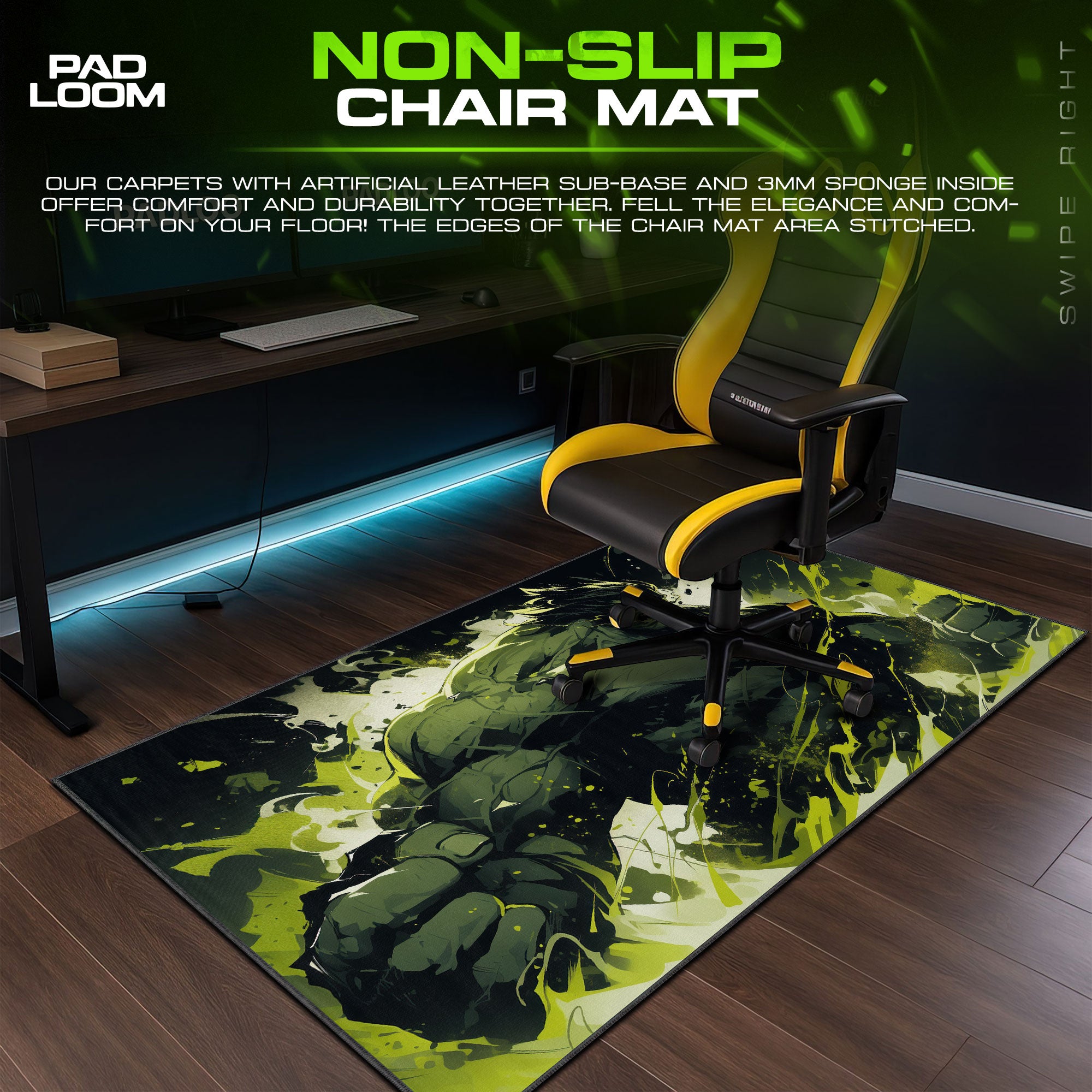 Marvel Hulk Rage Mouse Pad, Cartoon Desk Mat