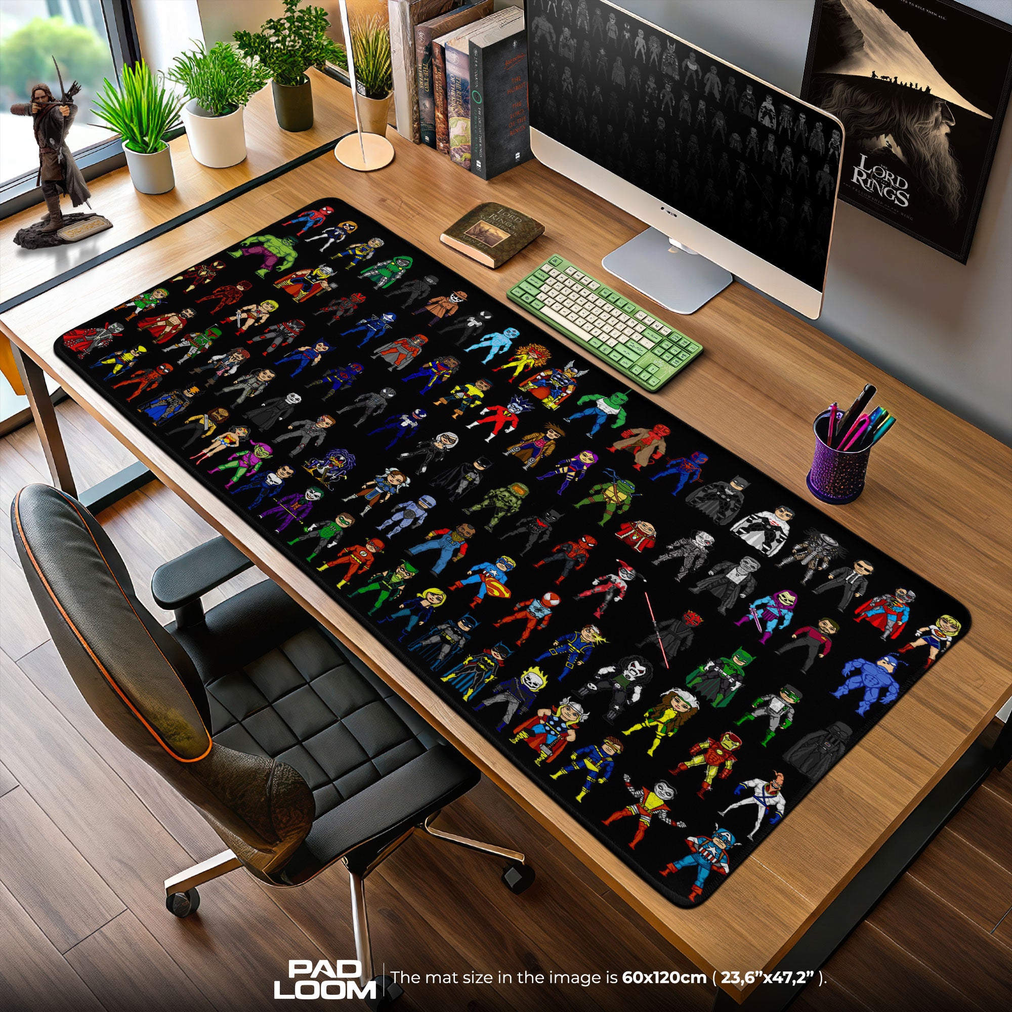 Marvel Mouse Pad, Pixel Heroes Gaming Desk Mat