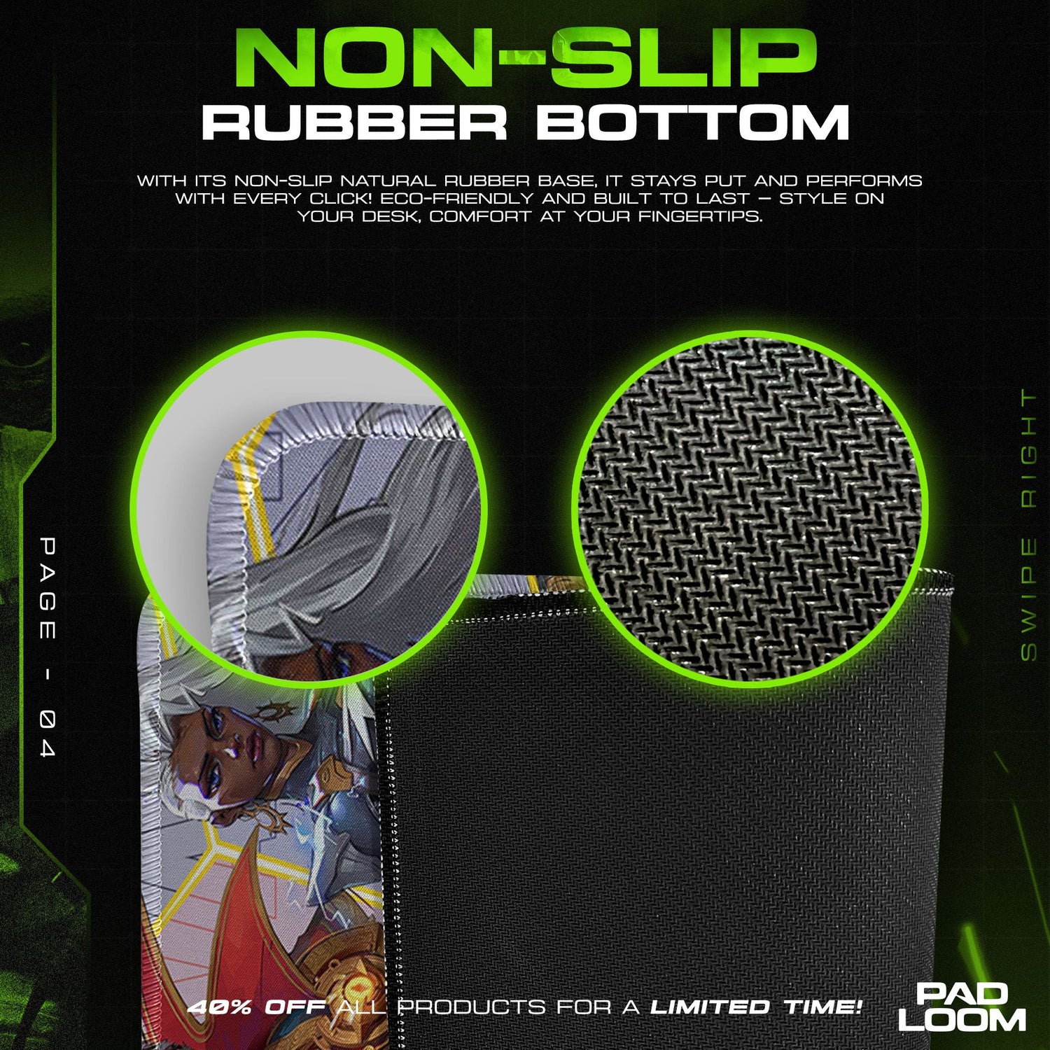 Marvel Rivals Heroes Mouse Pad, Superhero Gaming Desk Mat Padloom