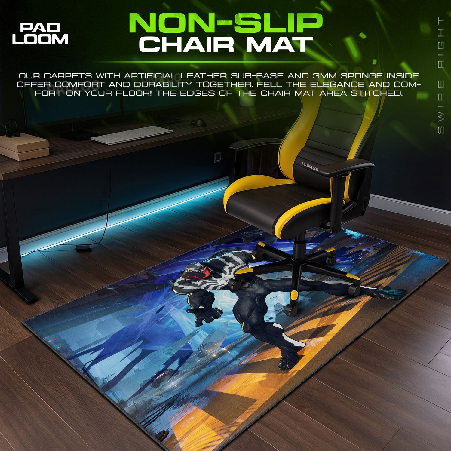 Marvel Rivals Venom Mouse Pad – Hero Gaming Desk Mat Padloom