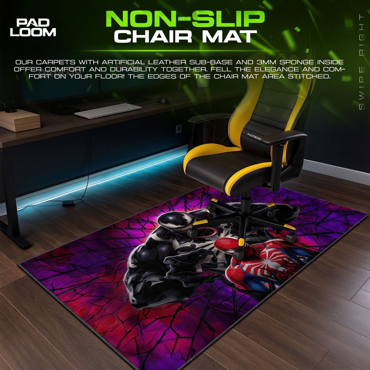 Marvel Spider-Man vs. Venom Mouse Pad – Hero Gaming Desk Mat Padloom