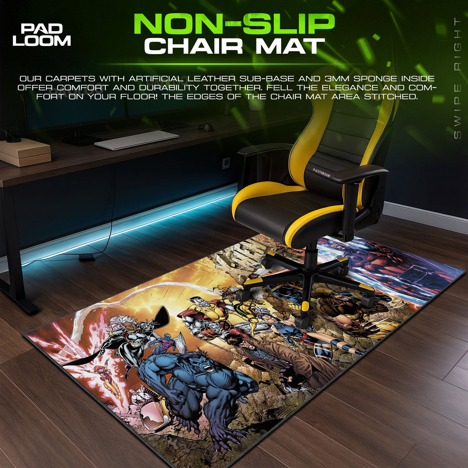 Marvel X-Men Team Battle Mouse Pad – Gaming Desk Mat Padloom