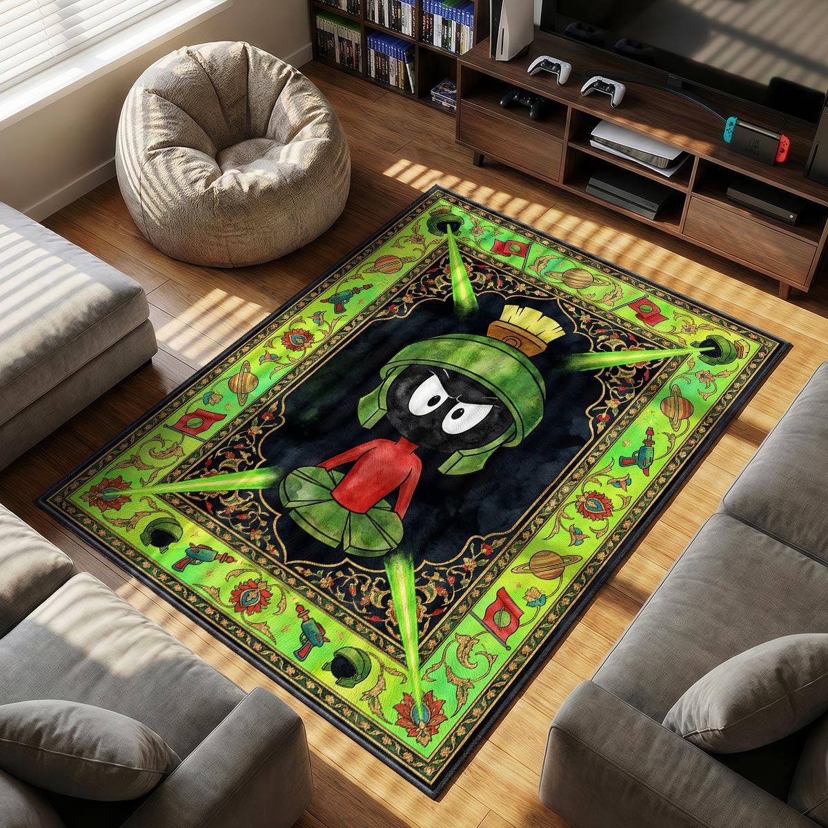 Marvin Martian themed area rug for Space fans