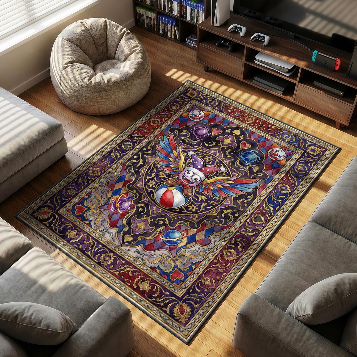 Marx Cosmic Jester Rug - Kirby Chair Mat