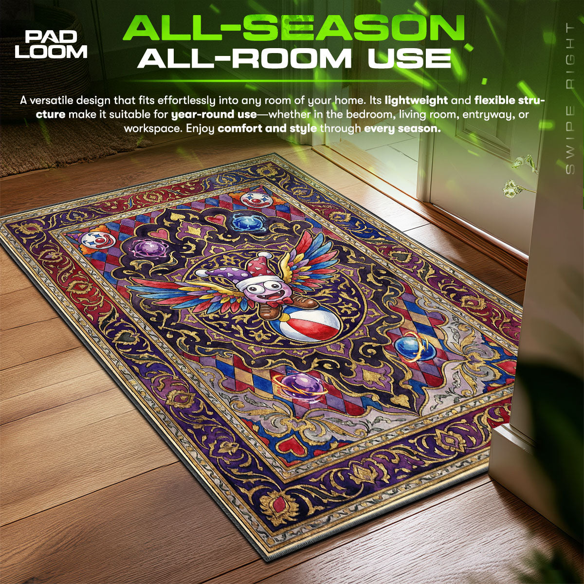 Marx Cosmic Jester Rug - Kirby Chair Mat