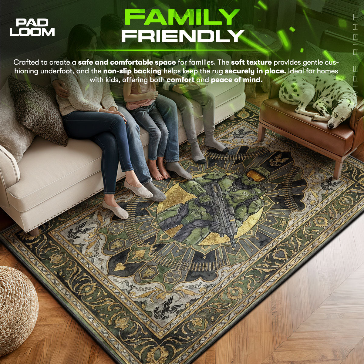 Master Chief königlicher Porträtteppich - Halo Stuhlunterlage