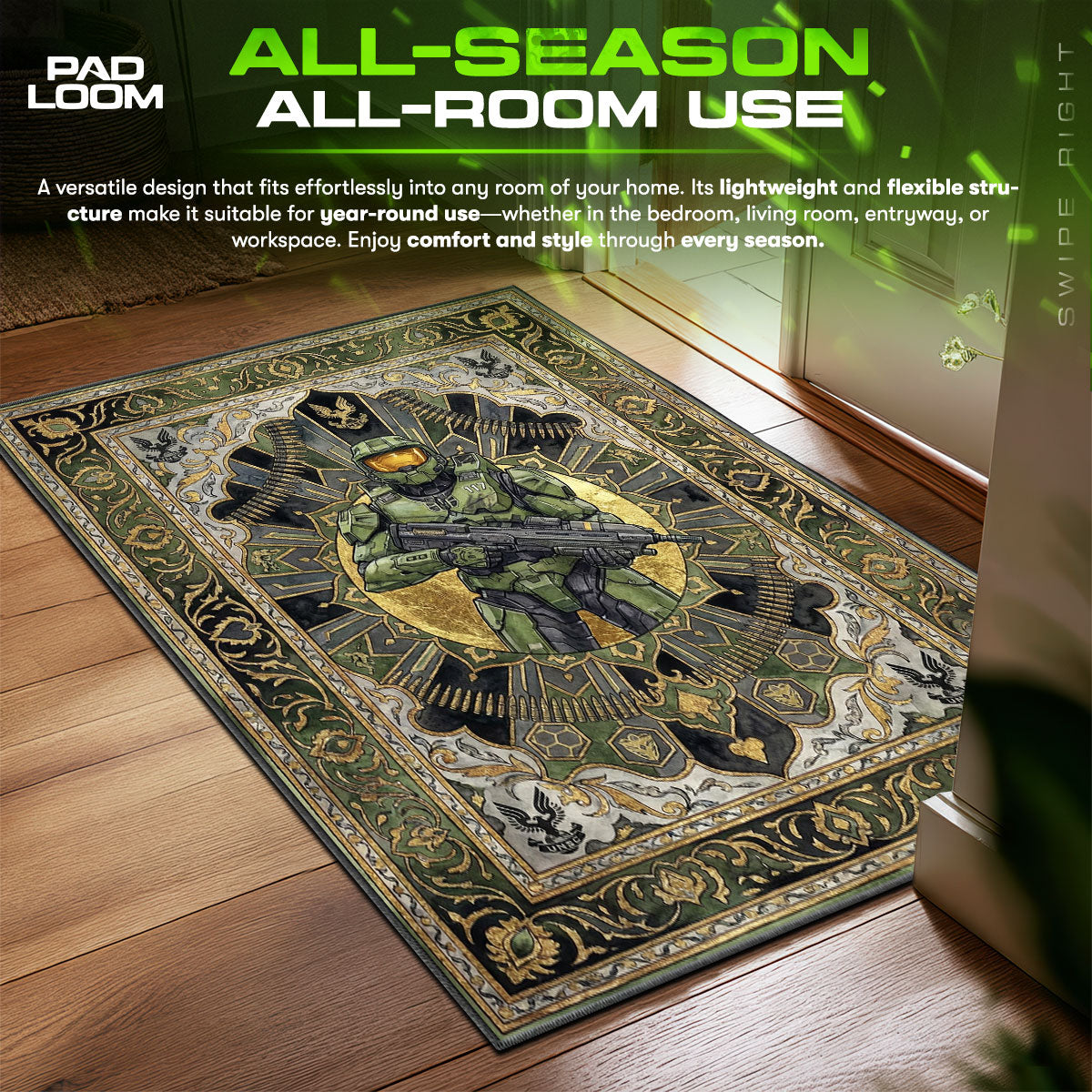 Master Chief königlicher Porträtteppich - Halo Stuhlunterlage