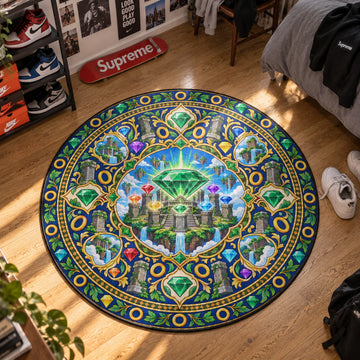 Master Emerald Shrine Round Rug - Sonic Chair Mat