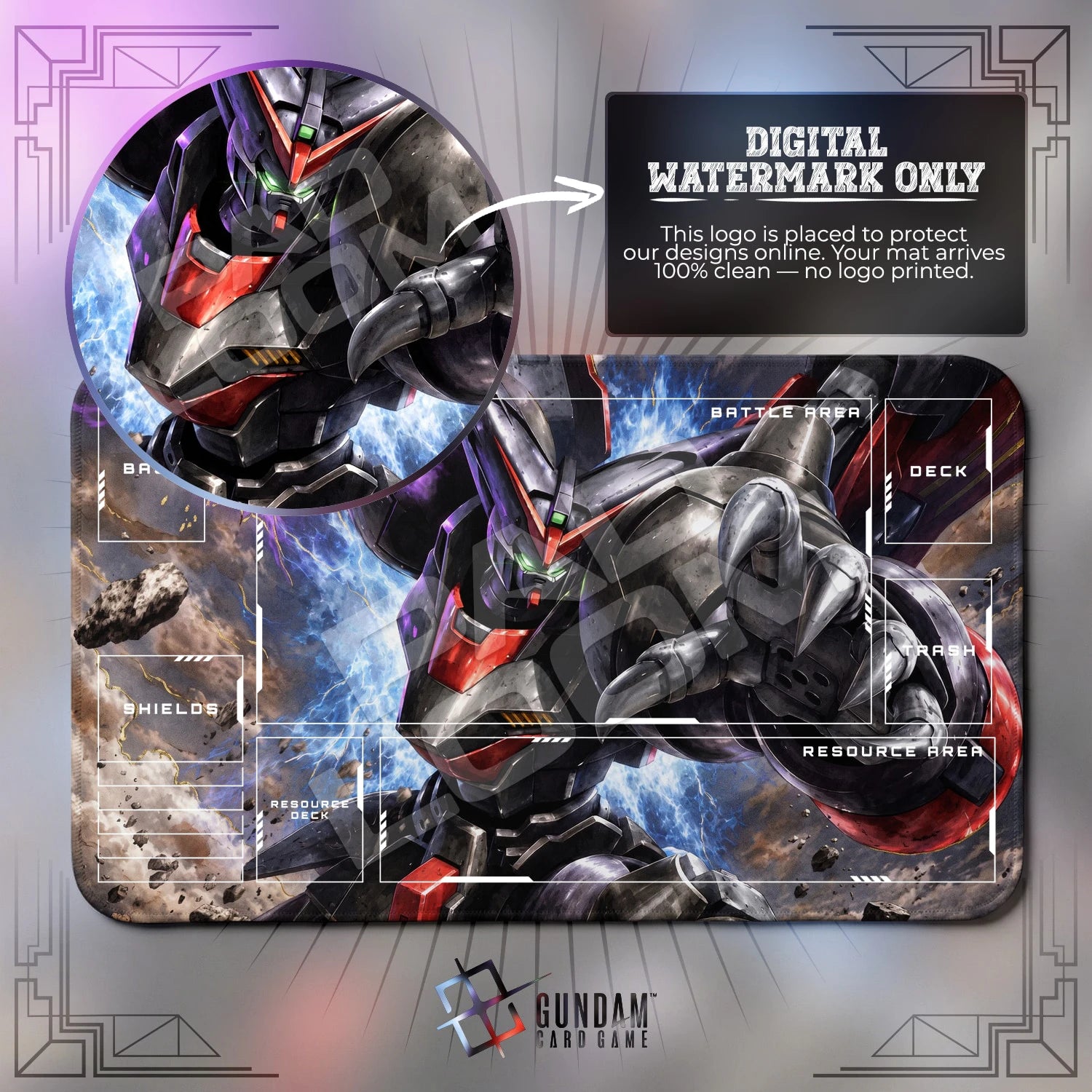 Master Gundam Darkness Playmat - TCG Card Game Mat