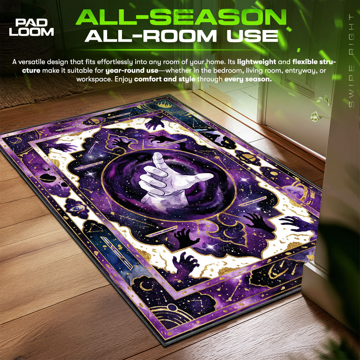Master Hand Cosmic Void Smash Bros Chair fan rug — premium quality print
