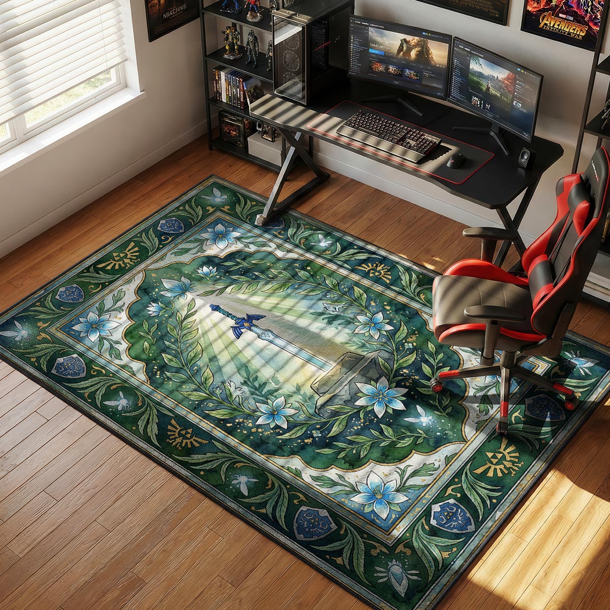 Master Sword Sacred Grove Rug - Zelda Chair Mat