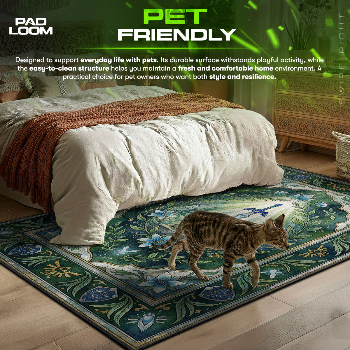 Master Sword Sacred Grove Rug - Zelda Chair Mat