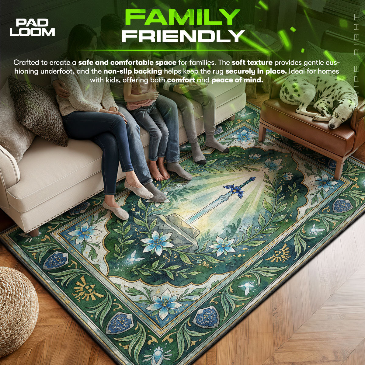 Master Sword Sacred Grove Rug - Zelda Chair Mat