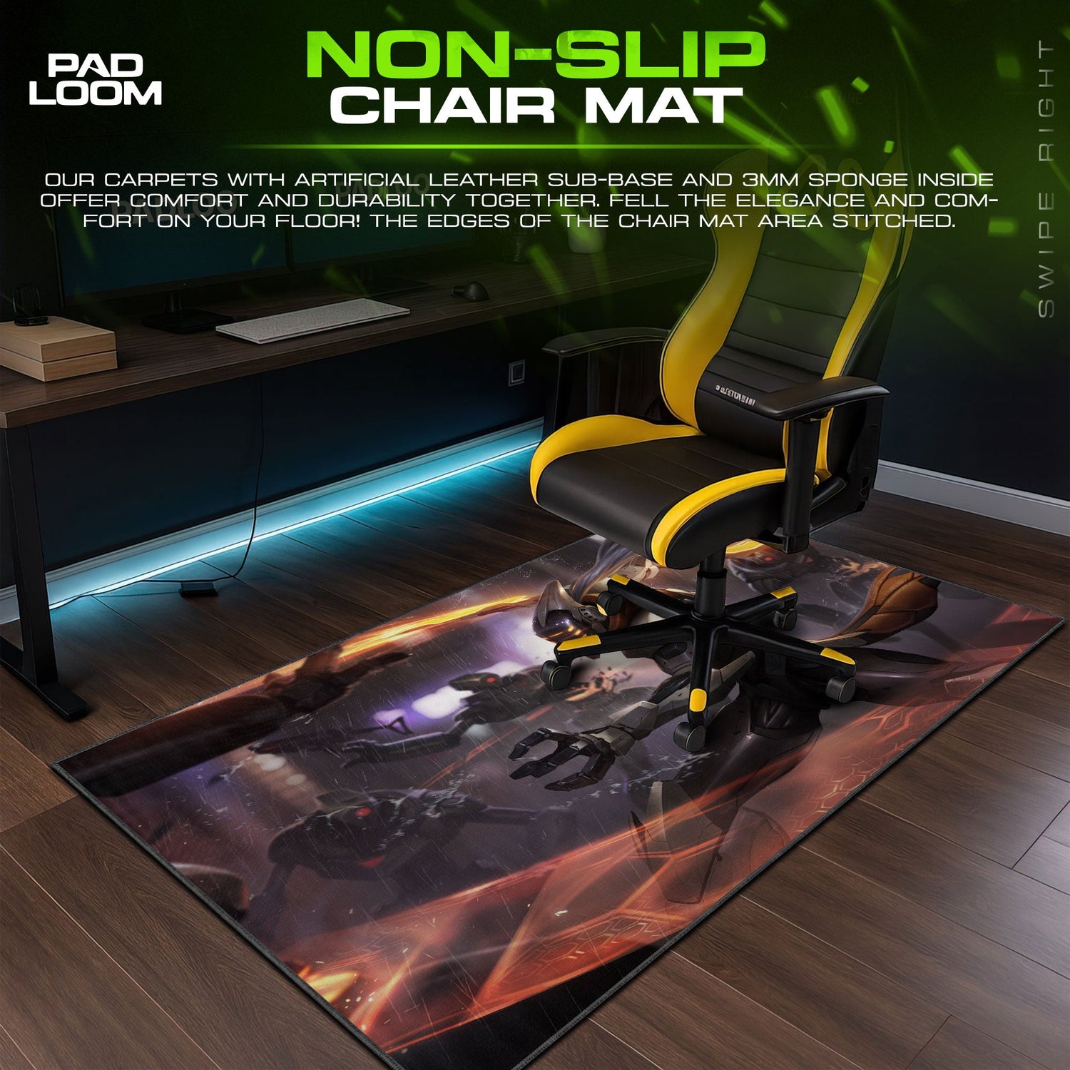 Master Yi Wuju Blades Mouse Pad, League of Legends Gaming Desk Mat Padloom