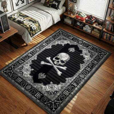 Mastermind Japan Skull Rug - Gothic Punk Floor Mat