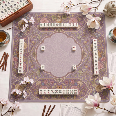 Malvenfarbenes Eichhörnchen Mahjong-Matte - Mah-Jongg Tischmatte