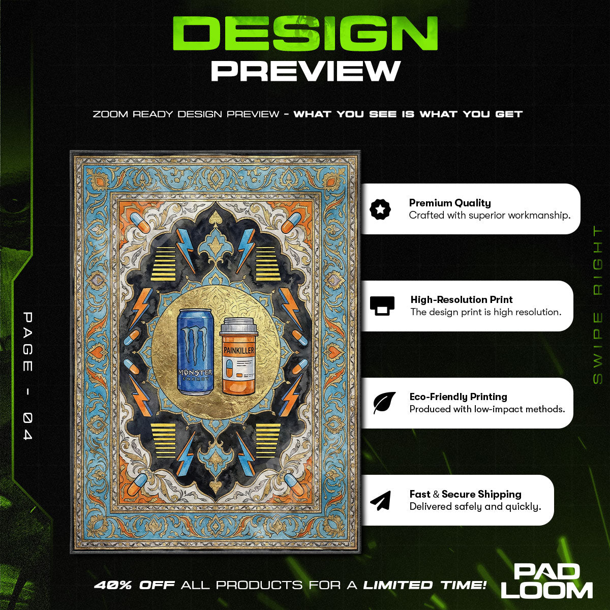 Max Boost Items Rug - PUBG Chair Mat